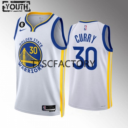 Canotte Bambino Golden State Warriors Stephen Curry 30 Nike 2022-23 Association Edition Bianco Swingman